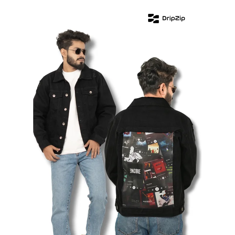 Black Denim Jacket - Band